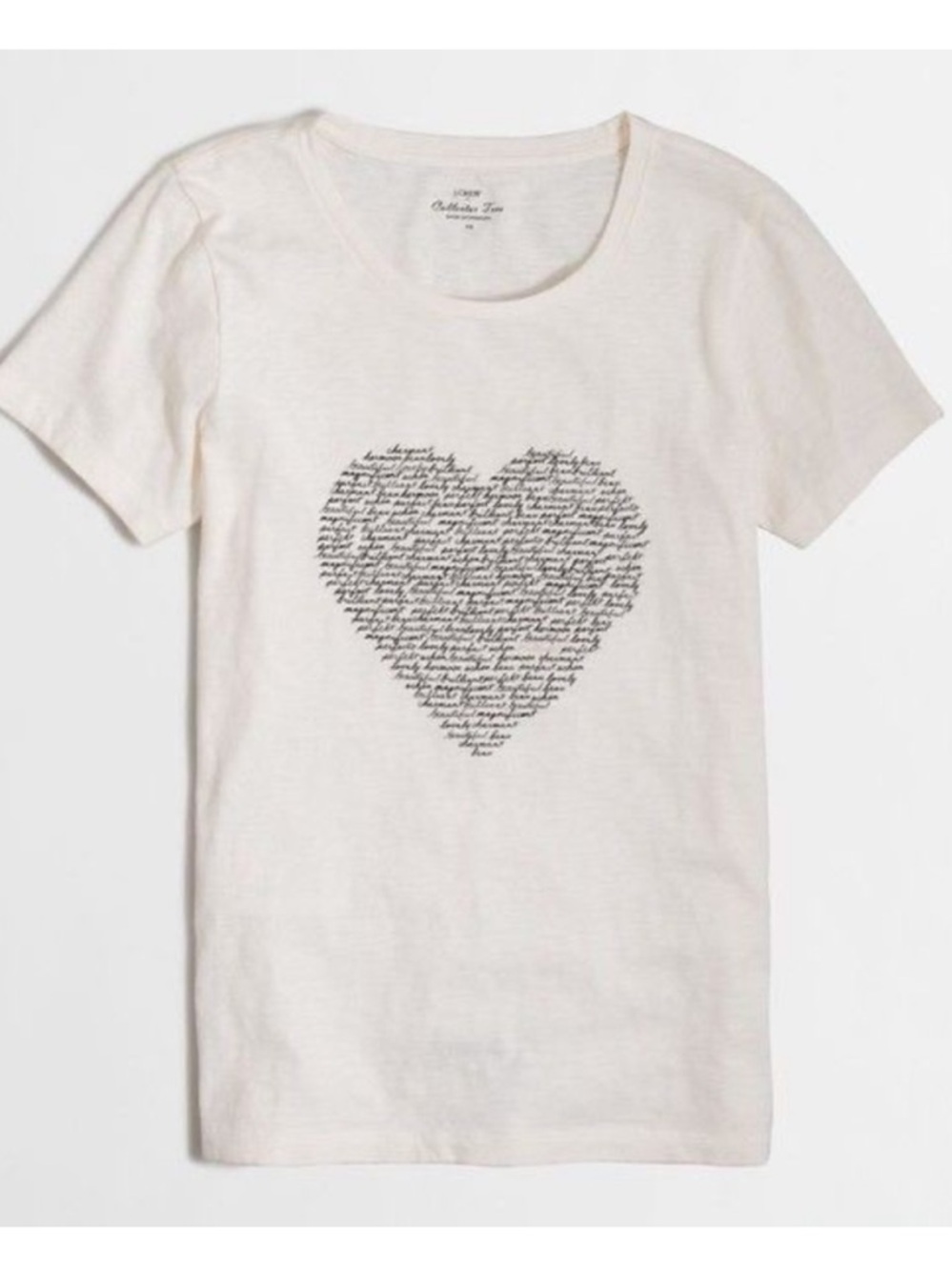 J. Crew Heart Collectors graphic tee size xs